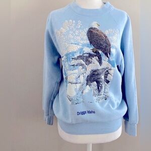 Vintage bald eagle Idaho crewneck Sweatshirt size M
